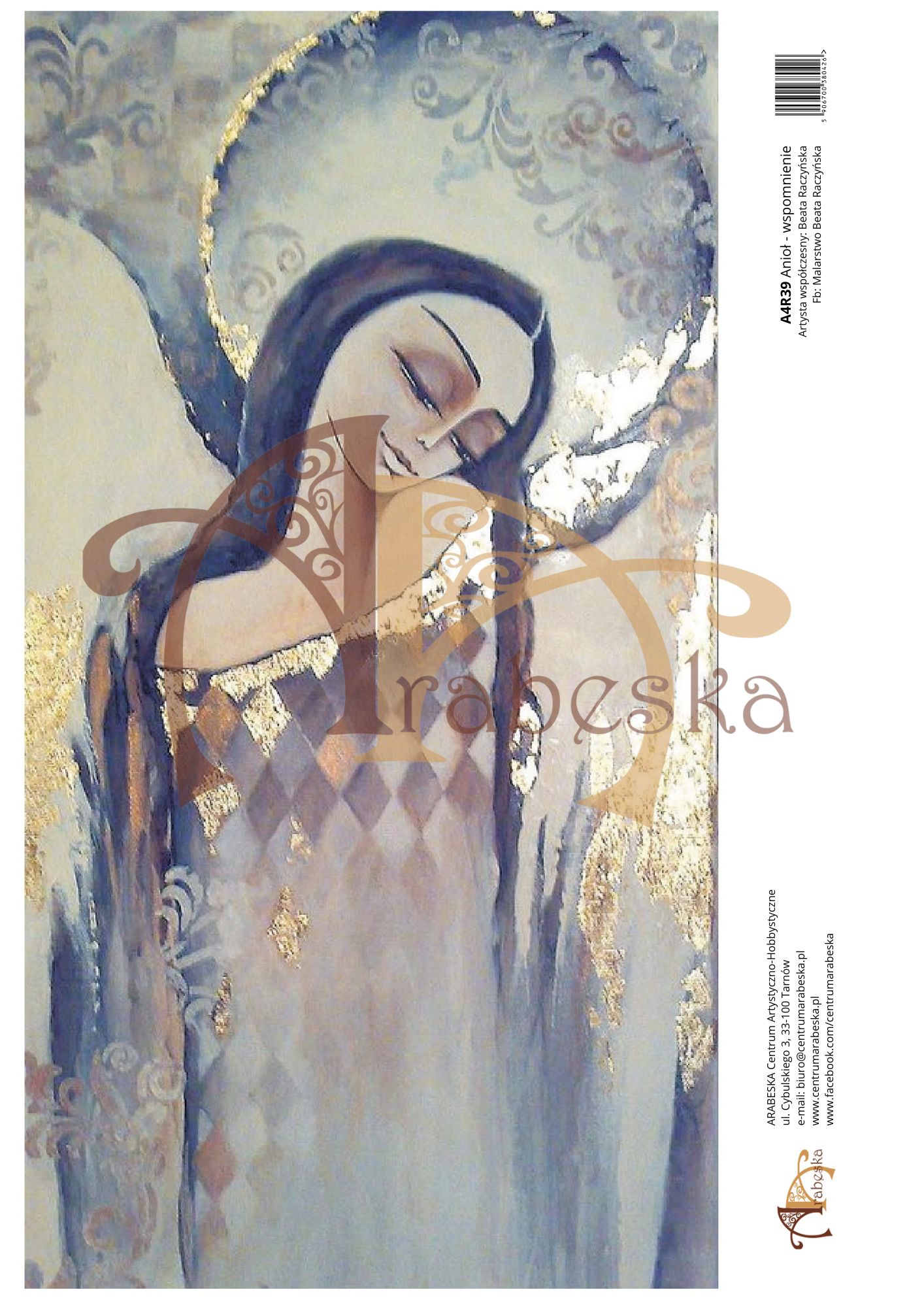 Papier ryżowy Arabeska A4R39 - Anioł - wspomnienie